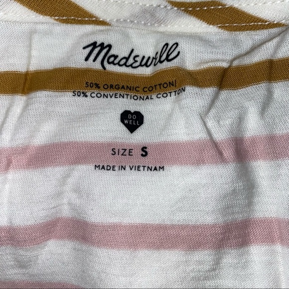 Madewell V-Neck Striped Tee NWT - Picture 4 of 7